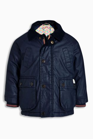 Navy Cotton Coated Jacket (3mths-6yrs)